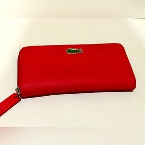 Lacoste Pink Long Zip Wallet